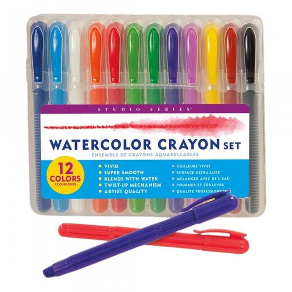 Peter Pauper Studio Series Watercolor Crayon Set (Set of 12)